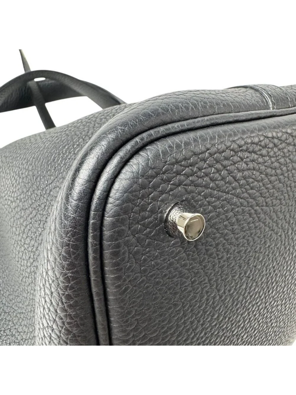 Hermes Picotin Lock MM Noir Black Taurillon Clemence Handbag